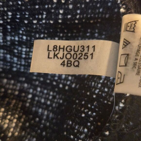 Karl Lagerfeld Tweed Lace Hem Marled Black Skirt Size 4 Feminine Coquette Girl - Picture 7 of 14